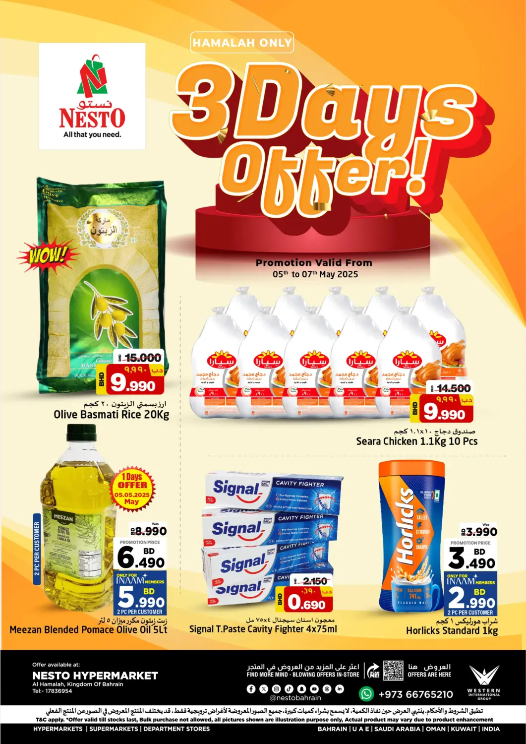 Bahrain NESTO  offers in D4D Online. 3 Days Offer. . Till 7th May