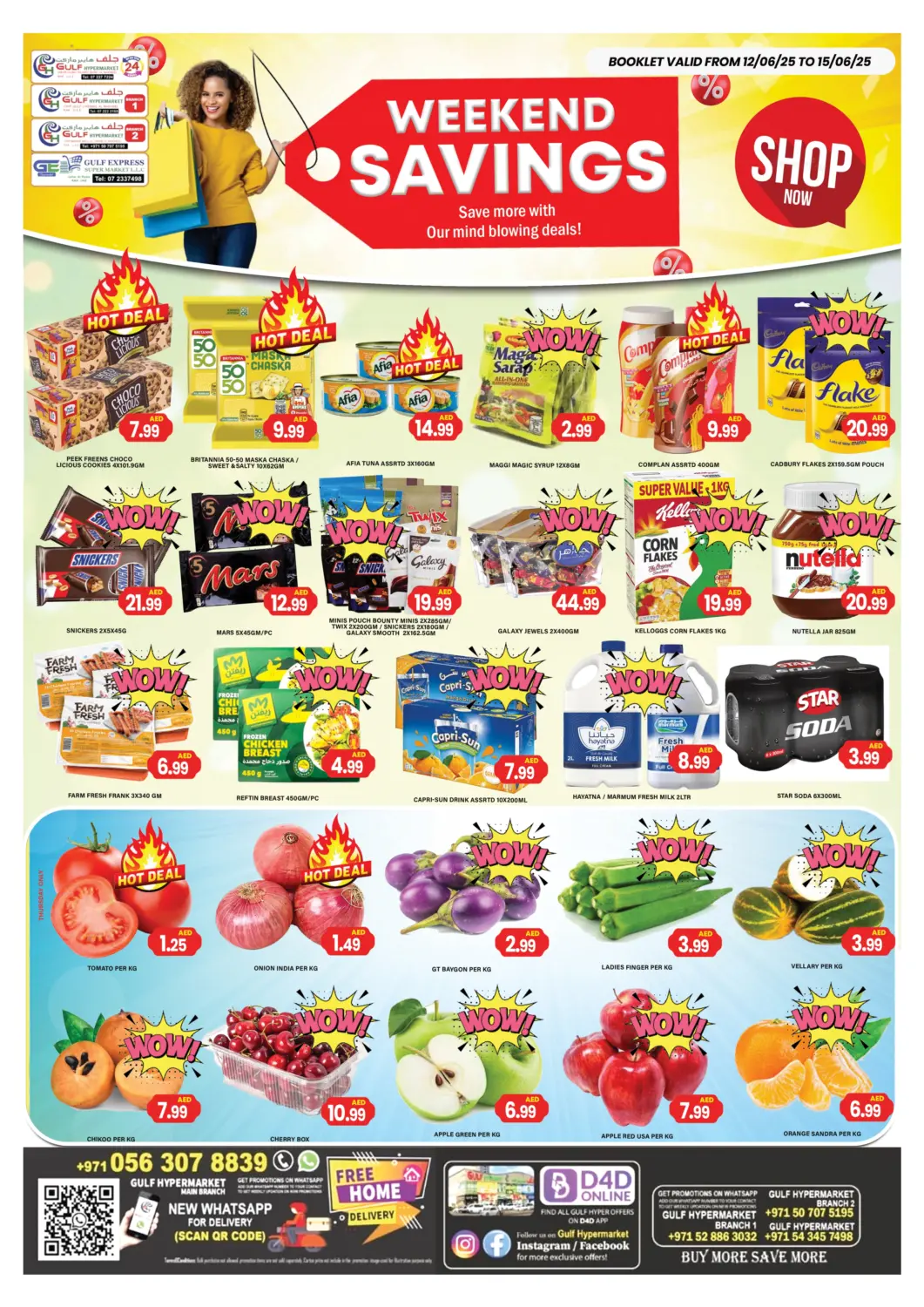 UAE - Ras al Khaimah Gulf Hypermarket LLC offers in D4D Online. Weekend Savings. . Till 15th June