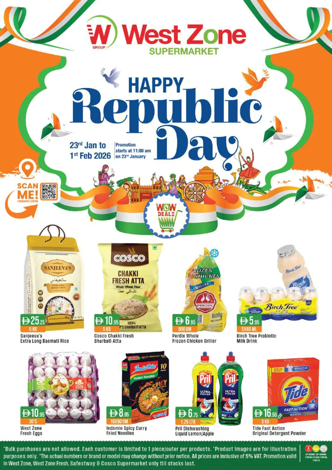 UAE - Dubai West Zone Supermarket offers in D4D Online. Happy Republic Day. . Till 1st February
