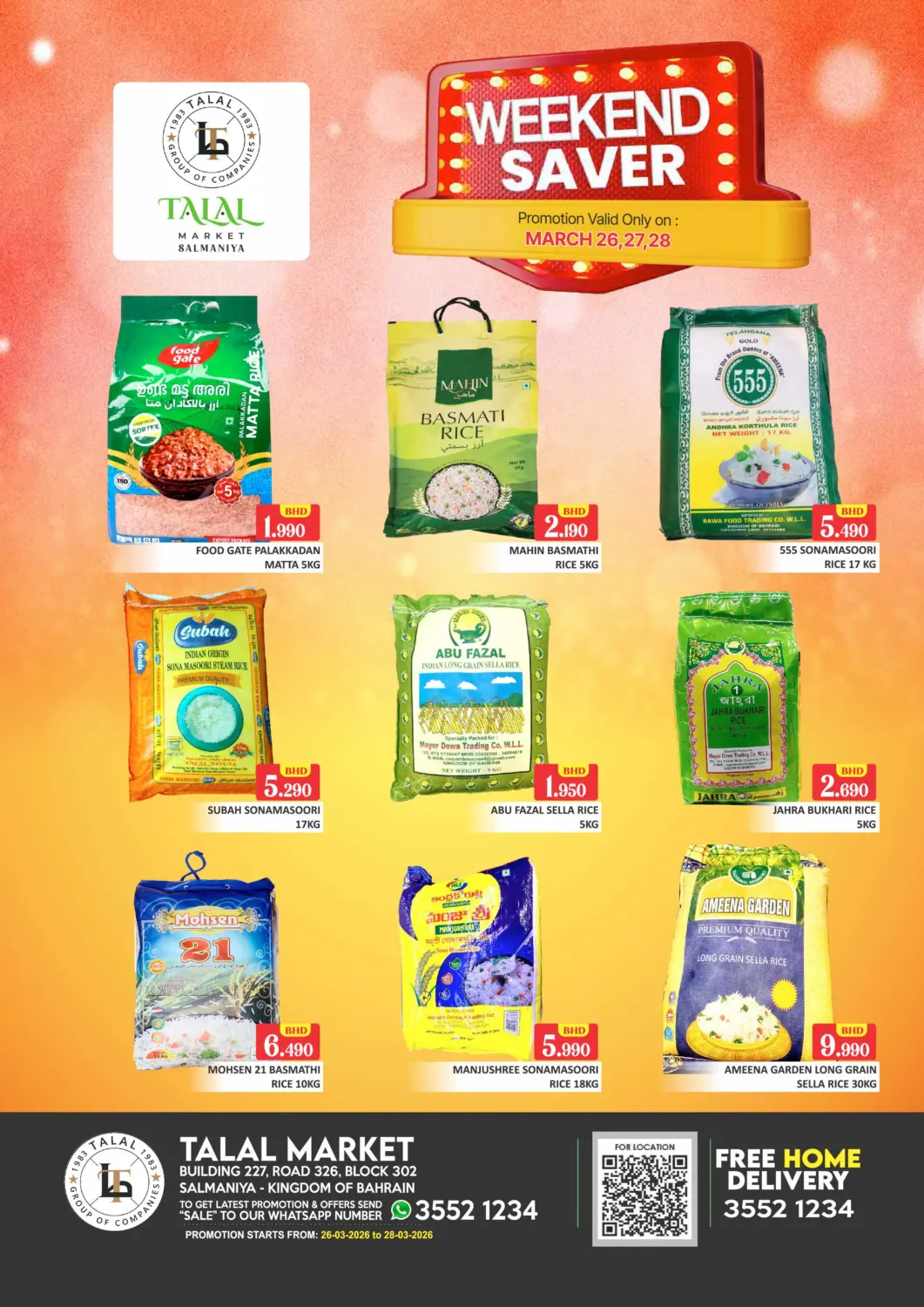Bahrain Talal Markets offers in D4D Online. Weekend Saver - Salmaniya. . Till 28th March
