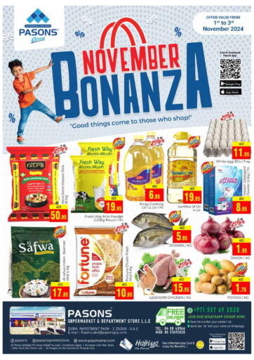 UAE - Dubai PASONS GROUP offers in D4D Online. Pasons Supermarket & Dept Store LLC. . Till 3rd November