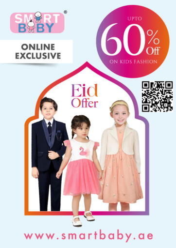 UAE - Abu Dhabi Smart Baby offers in D4D Online. Upto 60% OFF On Kids Fashion. . Until Stock Last