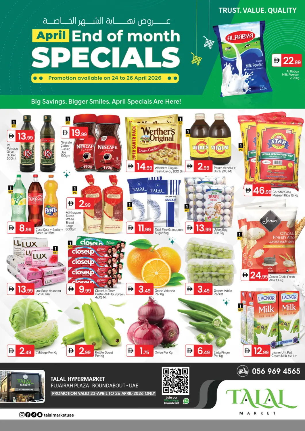 UAE - Fujairah TALAL MARKET offers in D4D Online. Fujairah Plaza Roundabout. . Till 26th April