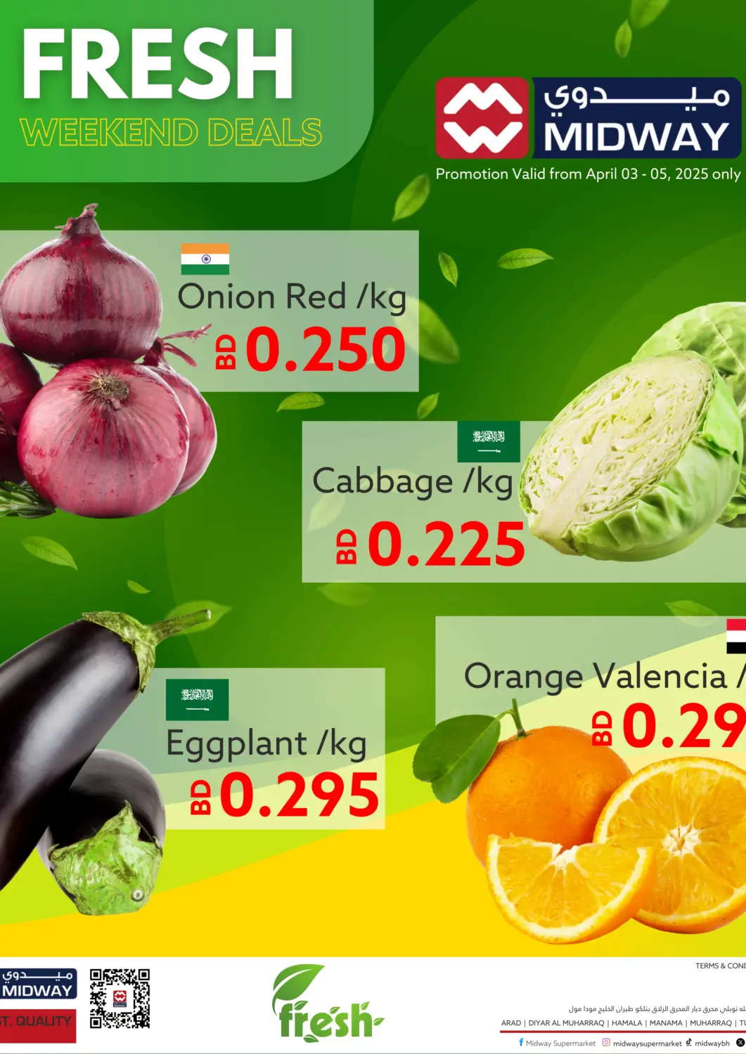Bahrain Midway Supermarket offers in D4D Online. Fresh Weekend Deals. . Till 5th April