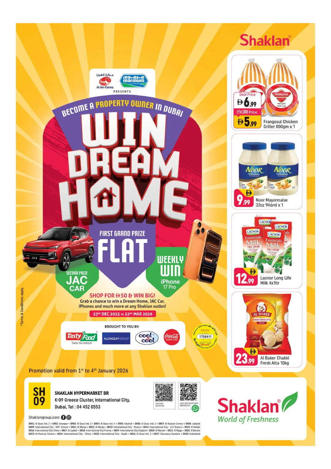 UAE - Dubai Shaklan  offers in D4D Online. K-09,Greece Cluster,IC,Dubai. . Till 4th January