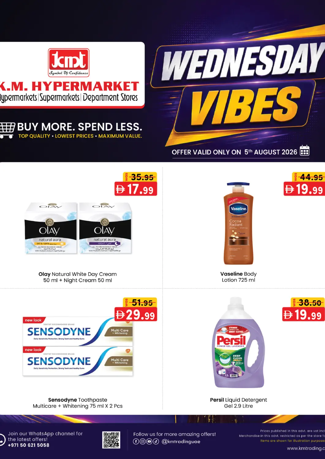 UAE - Abu Dhabi K.M Hypermarket offers in D4D Online. Wednesday Vibes. . Only On 5th August