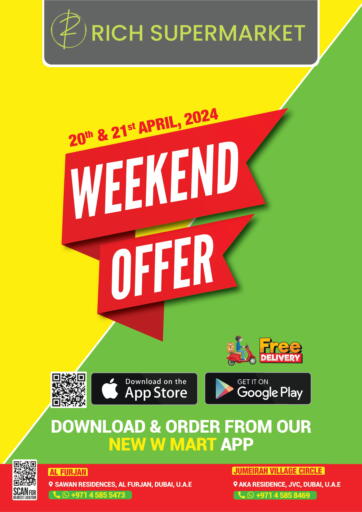 UAE - Dubai Rich Supermarket offers in D4D Online. Weekend Offer. . Till 21st April