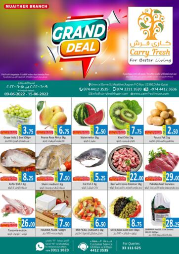 Qatar - Doha Carry Fresh Hypermarket offers in D4D Online. Grand Deal @ Muaither. . Till 15th June