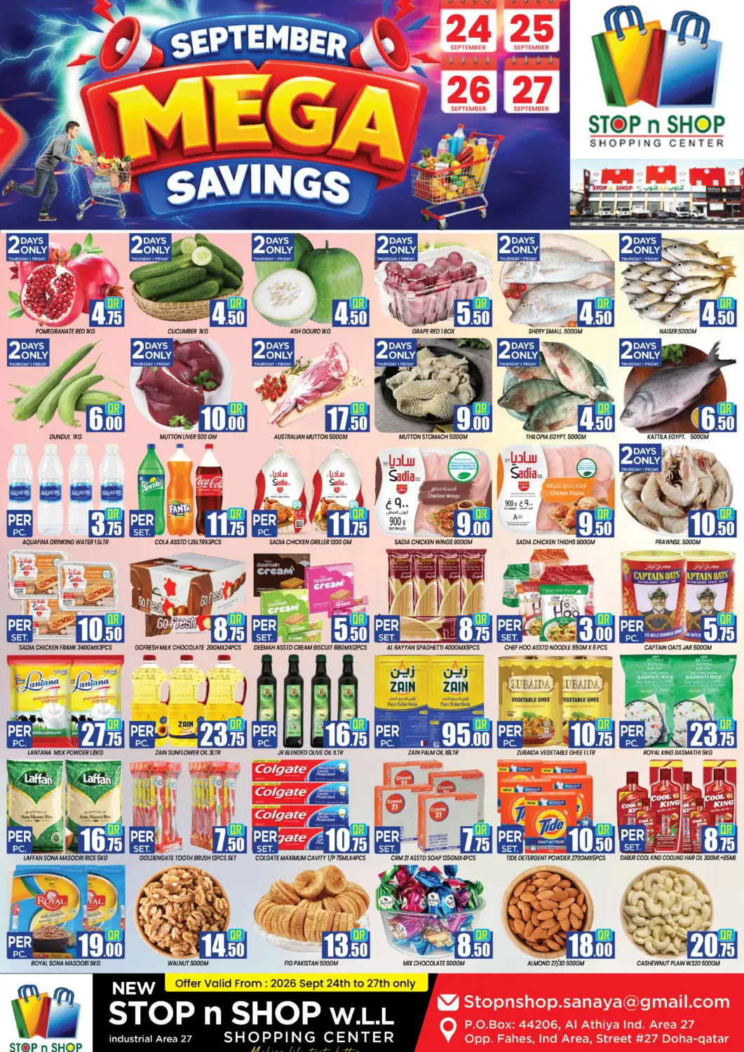 Qatar - Doha New Stop n Shop @Al Athiya offers in D4D Online. September Mega Savings. . Till 27th September