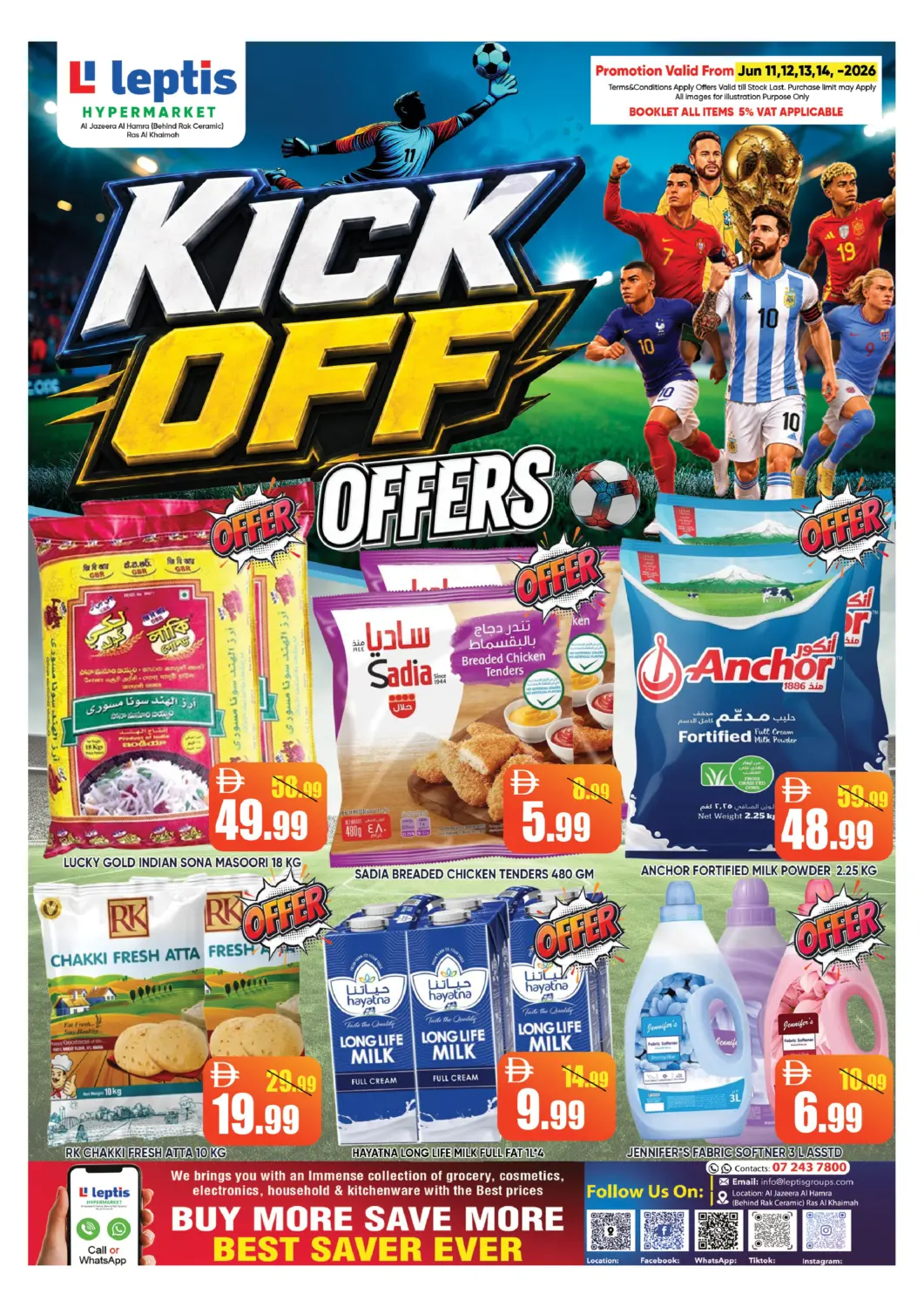 UAE - Ras al Khaimah Leptis Hypermarket  offers in D4D Online. Al jazeera Al Hamrah, Ras Al Khaimah. . Till 14th June