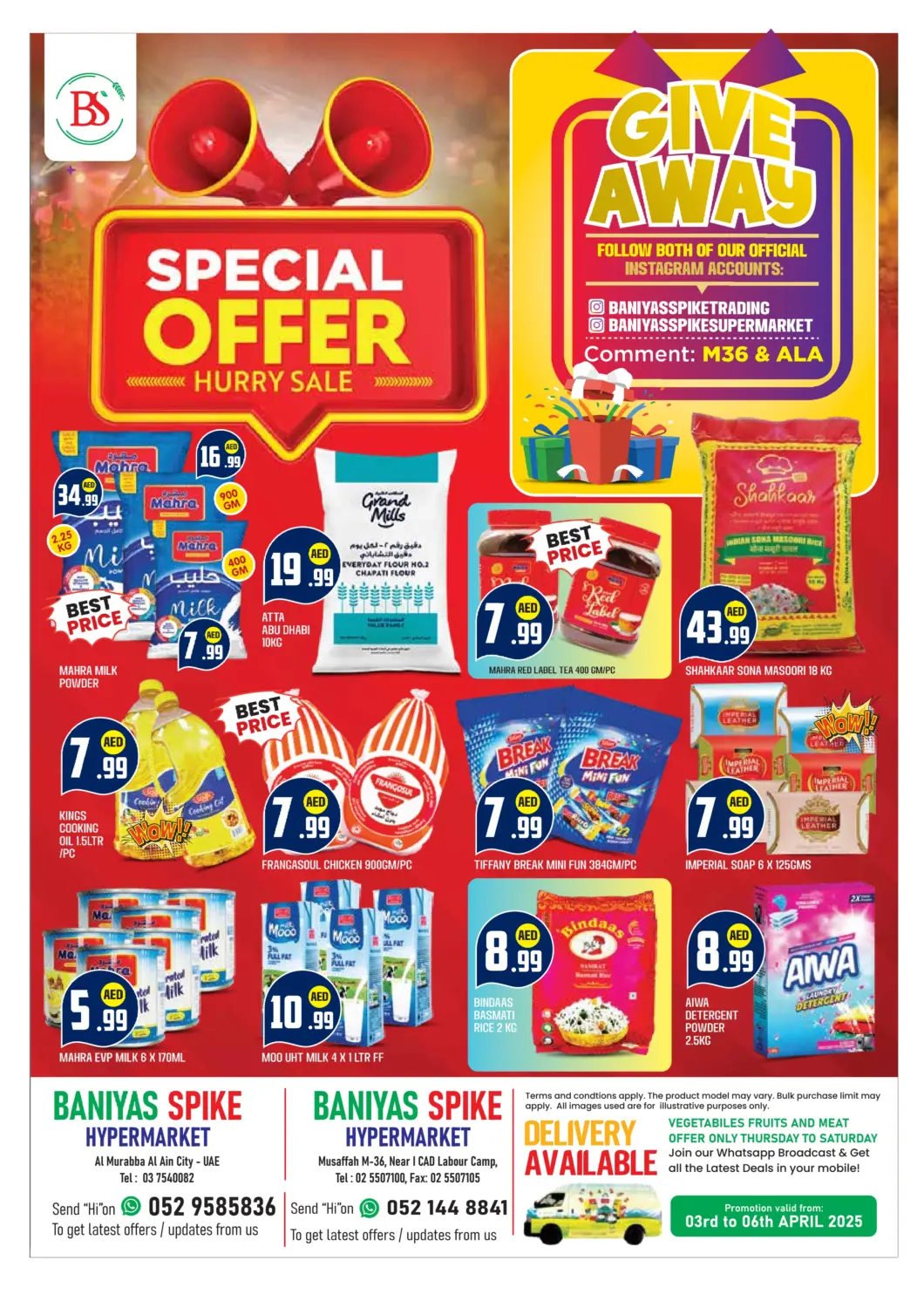 UAE - Abu Dhabi Baniyas Spike  offers in D4D Online. Al Murabba, Al Ain City - ICAD 36. . Till 6th April