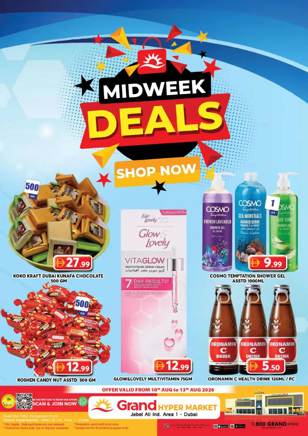 UAE - Dubai Grand Hyper Market offers in D4D Online. Jebel Ali industrial Area 1 - Dubai. . Till 13th August