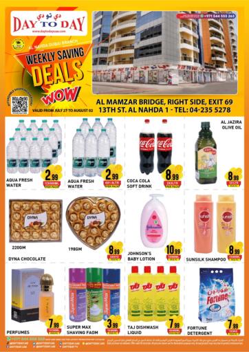 UAE - Sharjah / Ajman Day to Day Department Store offers in D4D Online. Weekly Saving Deals @ Al Nahda. . Till 2nd August