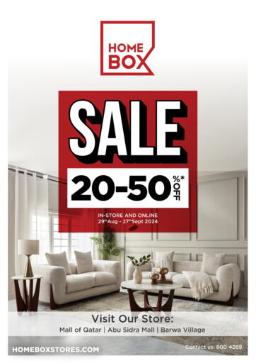 Qatar - Umm Salal Home Box offers in D4D Online. Sale 20-50% Off. . Till 27th September