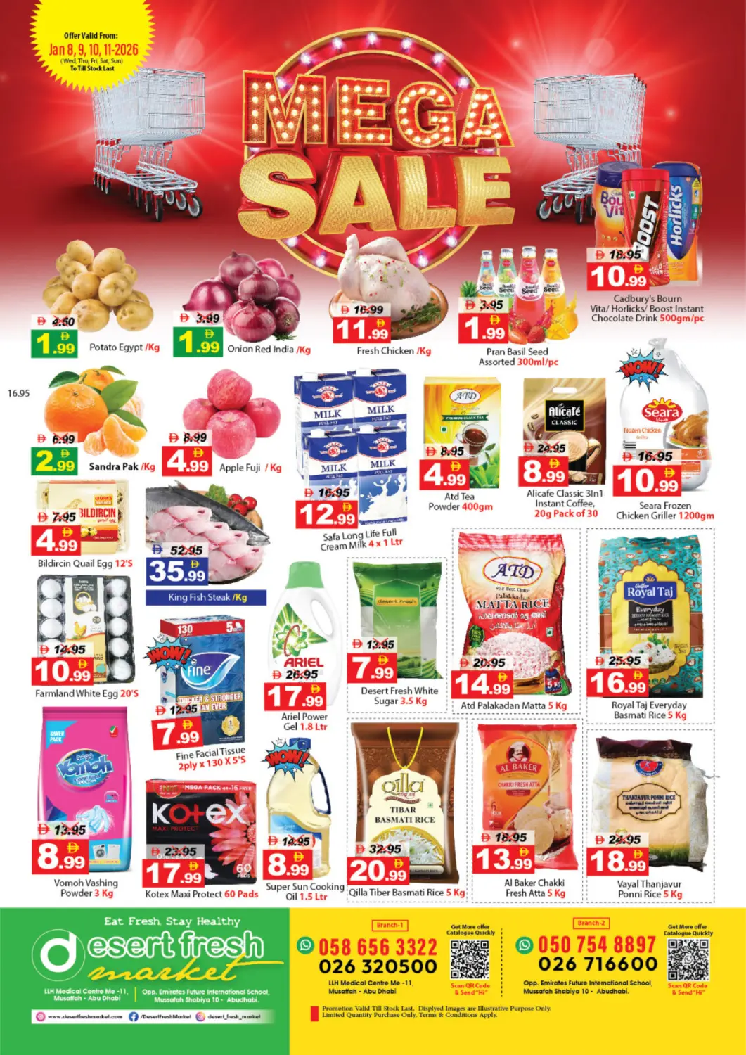 UAE - Abu Dhabi DESERT FRESH MARKET  offers in D4D Online. Mega Sale. . Till 11th January