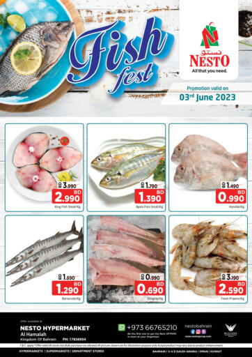 Bahrain NESTO  offers in D4D Online. Fish Fest @Al Hamalah. . Only on 3rd June