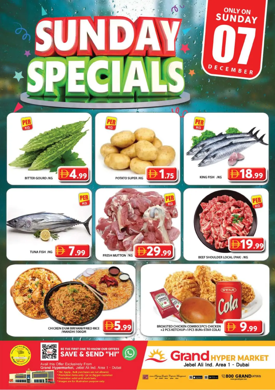 UAE - Dubai Grand Hyper Market offers in D4D Online. Jebel Ali, Ind Area 1, Dubai. . Only On 7th December