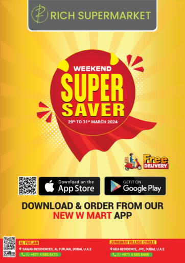 UAE - Dubai Rich Supermarket offers in D4D Online. Weekend Super Saver. . Till 31st March