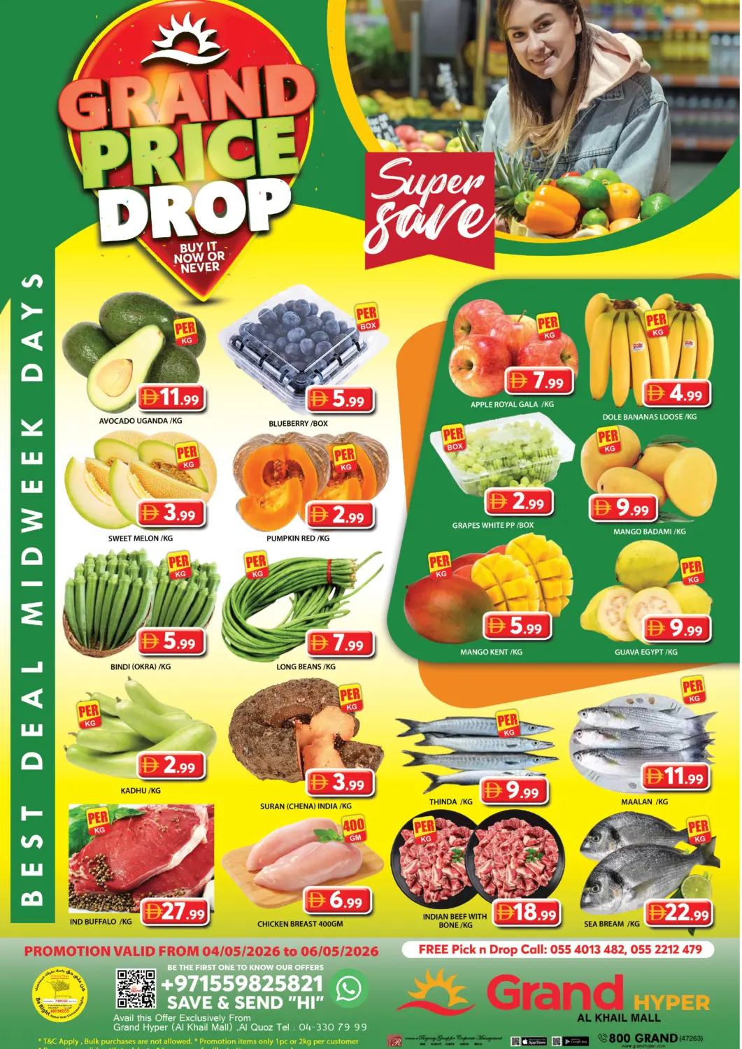 UAE - Dubai Grand Hyper Market offers in D4D Online. Al Khail Mall, Dubai. . Till 6th May