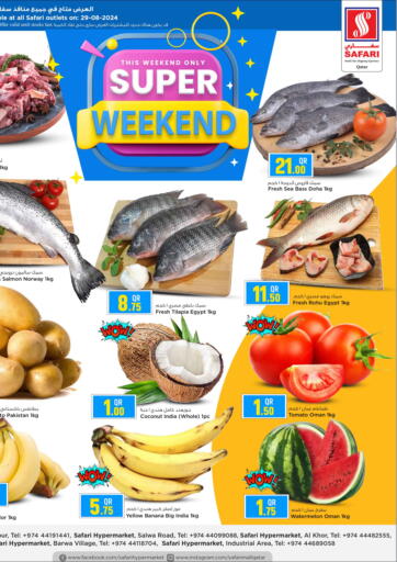 Qatar - Doha Safari Hypermarket offers in D4D Online. Super Weekend. . Till 31st September