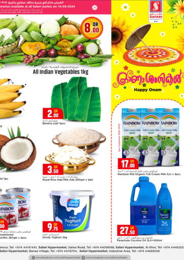 Qatar - Umm Salal Safari Hypermarket offers in D4D Online. Happy Onam. . Only On 14th September