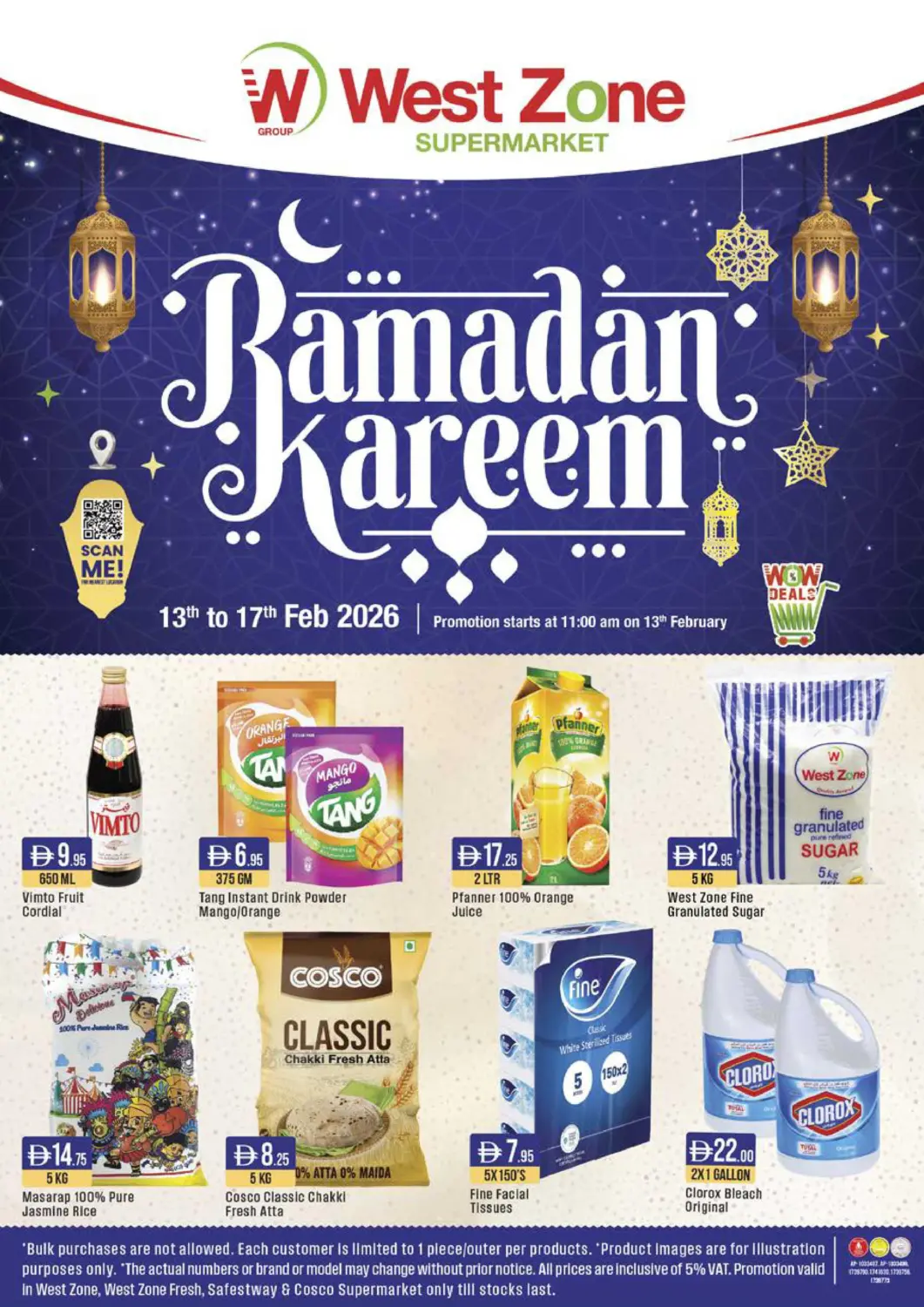 UAE - Dubai West Zone Supermarket offers in D4D Online. Ramadan Kareem. . Till 17th February