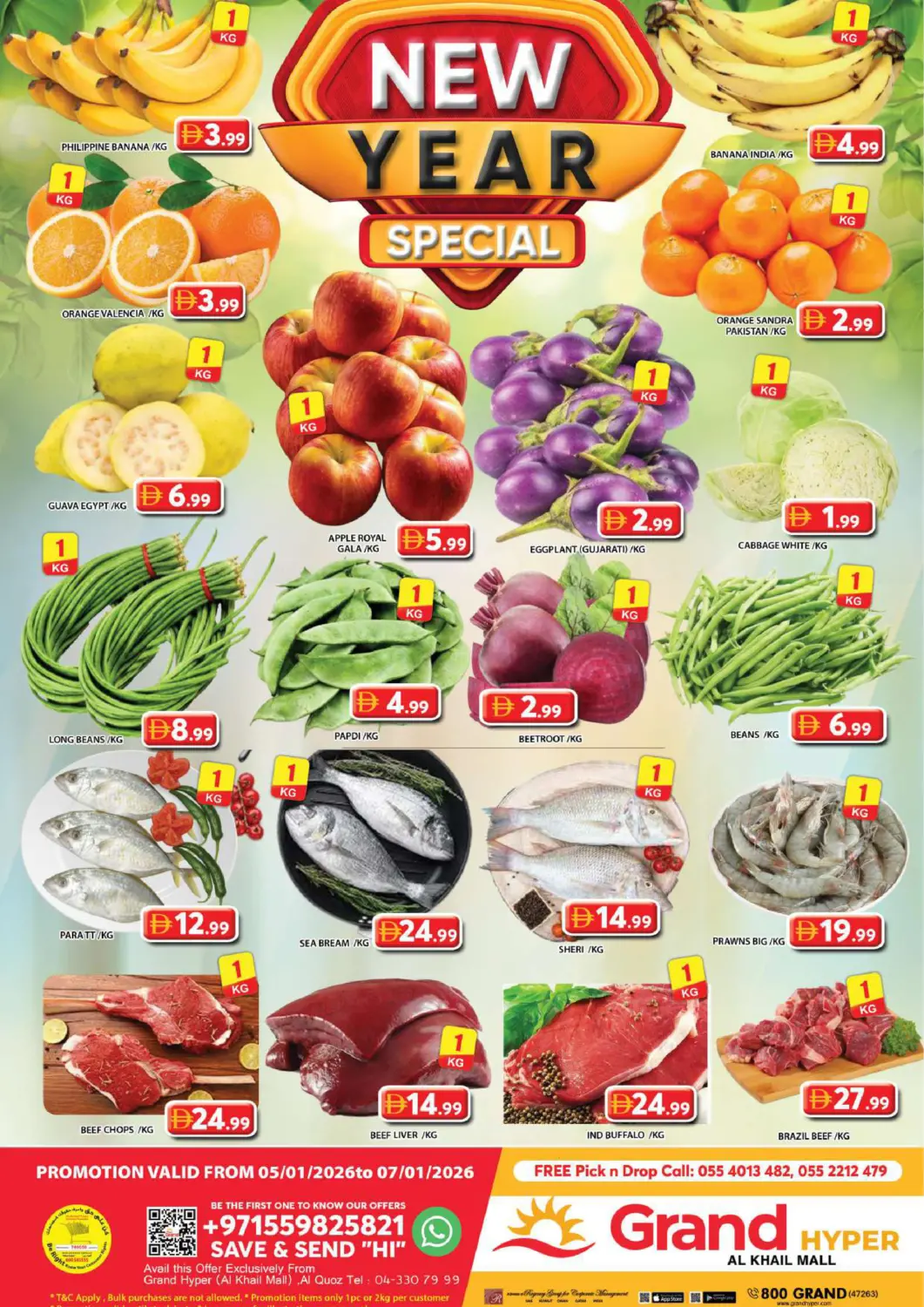 UAE - Dubai Grand Hyper Market offers in D4D Online. Al Khail Mall - Dubai. . Till 7th January