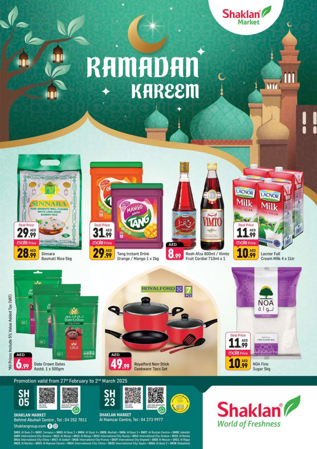 UAE - Dubai Shaklan  offers in D4D Online. Behind Abhuhail , al mamzar centre Dubai. . Till 2nd March