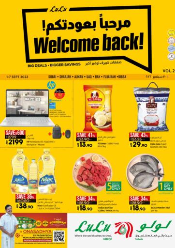 UAE - Sharjah / Ajman Lulu Hypermarket offers in D4D Online. Welcome Back!. . Till 7th September