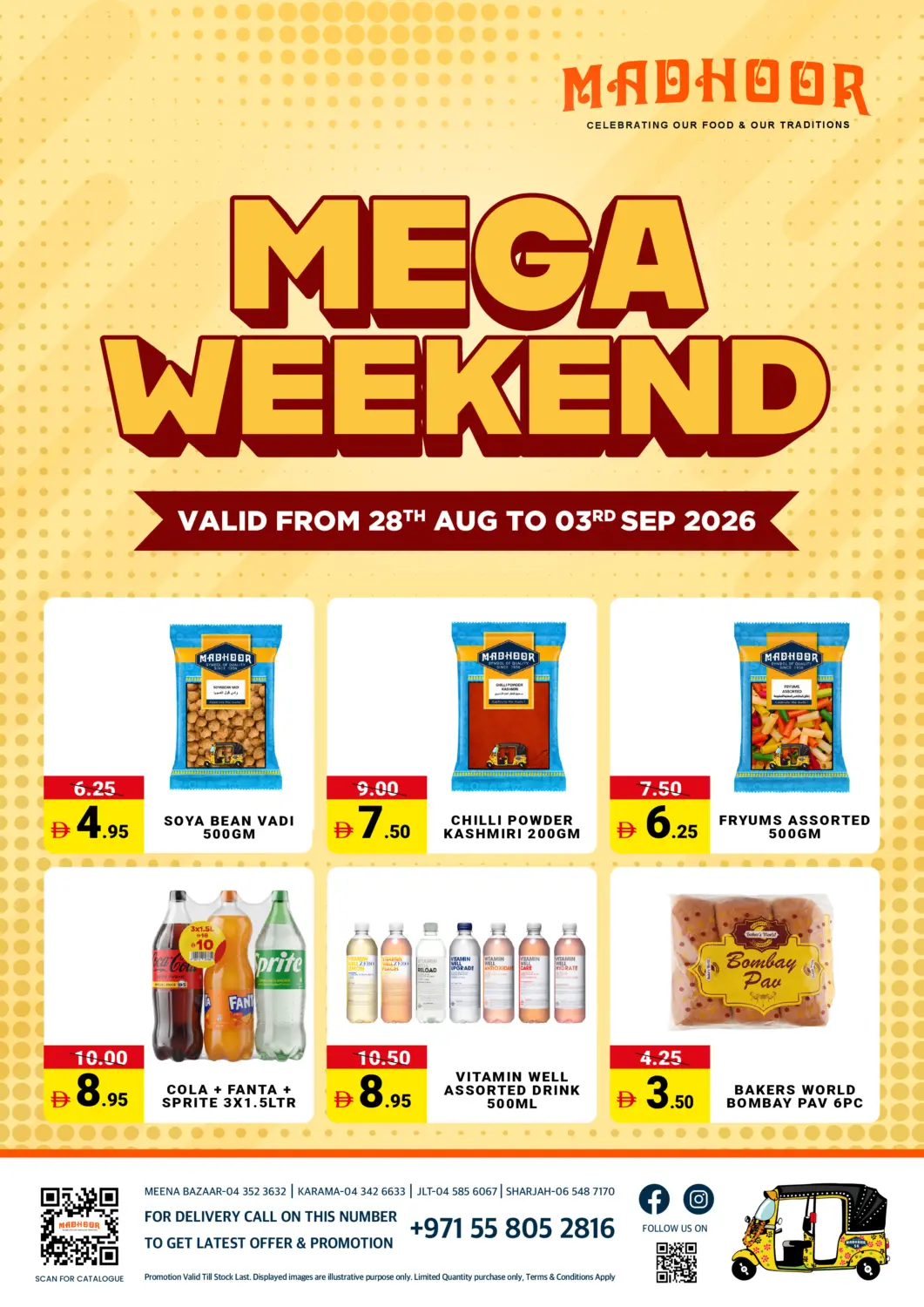 UAE - Dubai MADHOOR SUPERMARKET L.L.C offers in D4D Online. Mega Weekend. . Till 3rd September