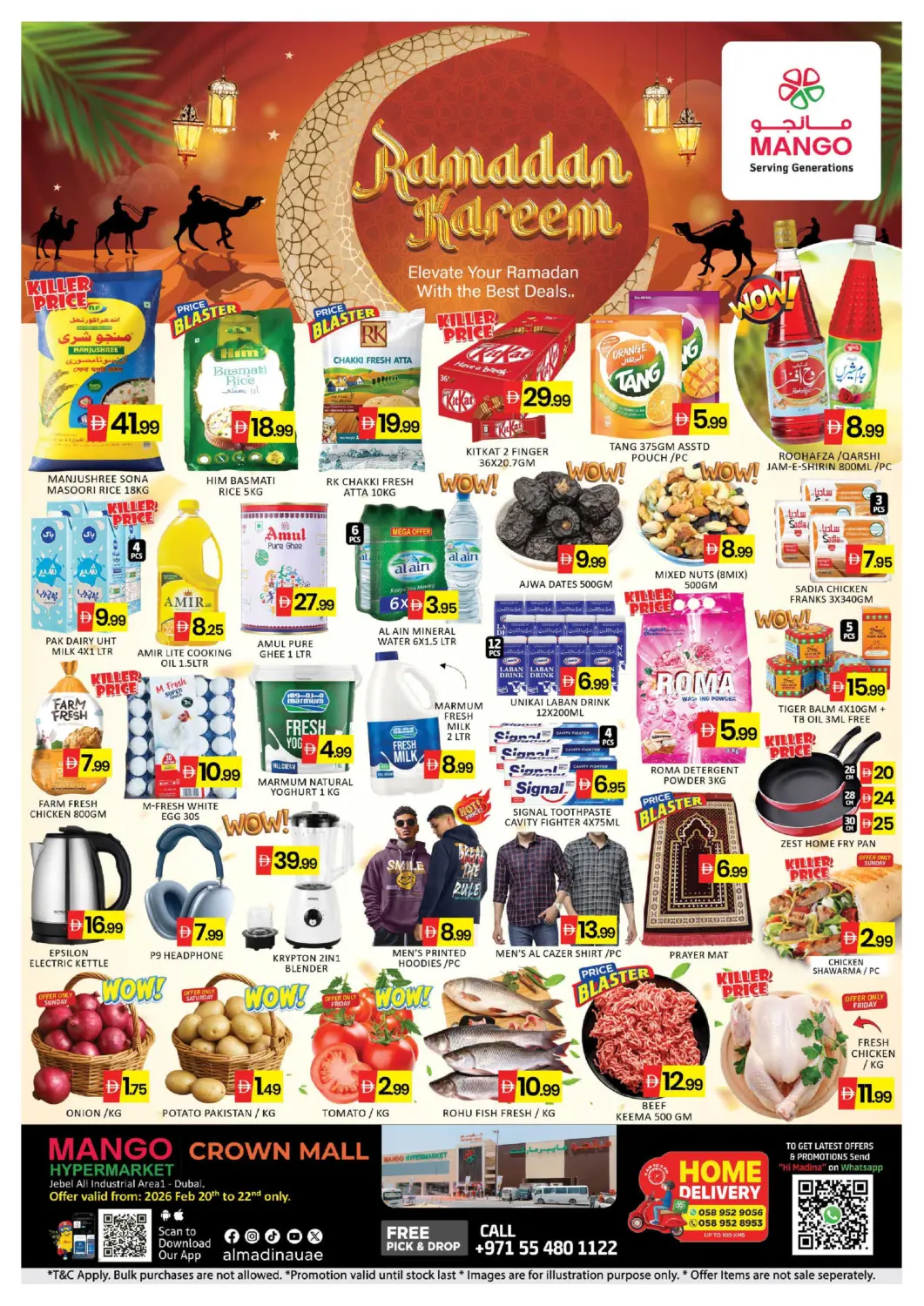 UAE - Dubai Mango Hypermarket LLC offers in D4D Online. Crown Mall, Jebel Ali - Dubai. . Till 22nd February