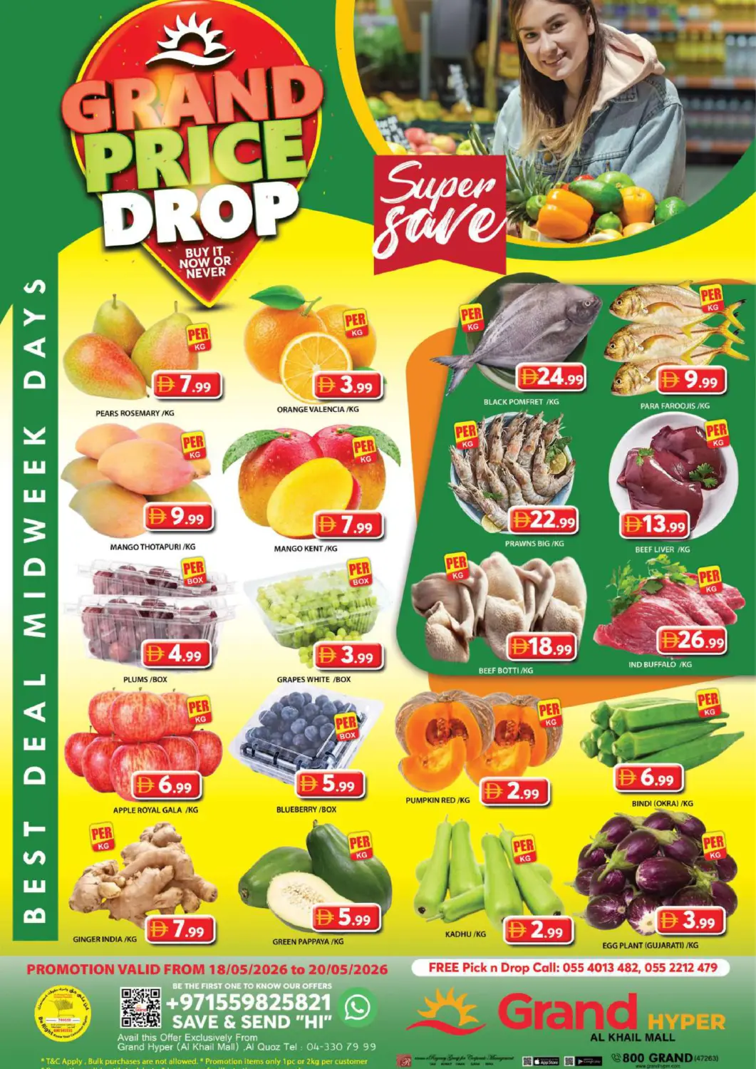UAE - Dubai Grand Hyper Market offers in D4D Online. Al Khail Mall- Dubai. . Till 20th May
