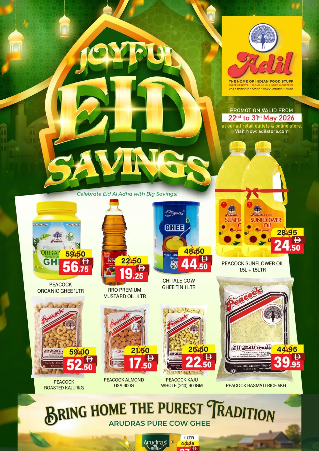 UAE - Sharjah / Ajman Adil Supermarket offers in D4D Online. Joyful Eid Saver. . Till 31st May