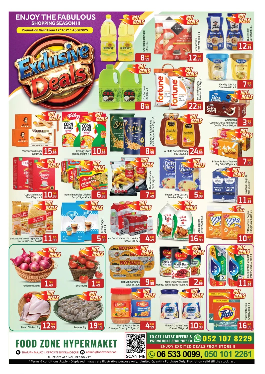 UAE - Sharjah / Ajman FOODZONE HYPERMARKET offers in D4D Online. Exclusive Deals. . Till 21st April