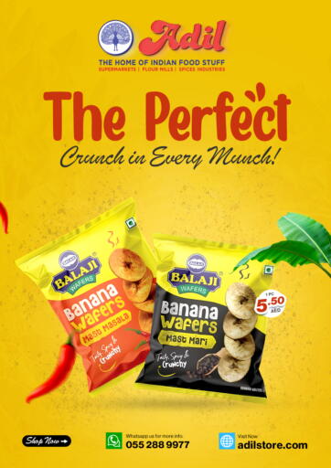 UAE - Sharjah / Ajman Adil Supermarket offers in D4D Online. Balaji Banana Chips. . Until Stock Last