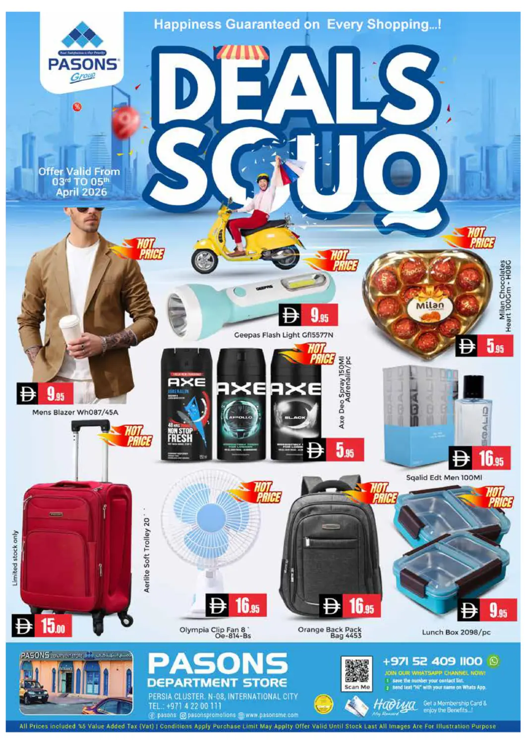 UAE - Dubai Pasons Hypermarket offers in D4D Online. Pasons Department Persia Cluster. . Till 5th April