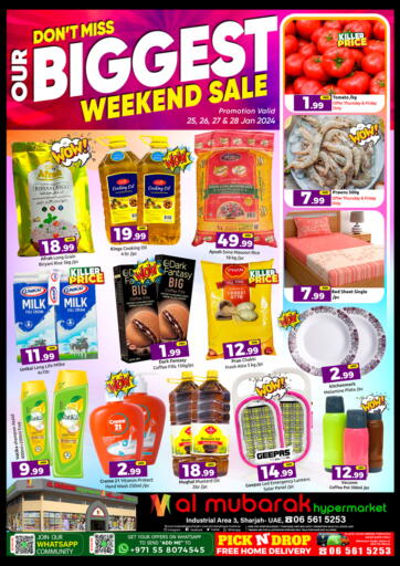 UAE - Sharjah / Ajman Mubarak Hypermarket Sharjah offers in D4D Online. Don't Miss Our Biggest Weekend Sale. . Till 28th January