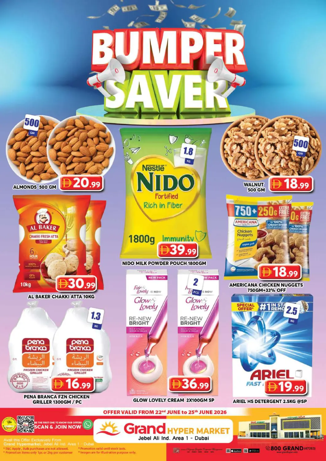 UAE - Dubai Grand Hyper Market offers in D4D Online. Jebel Ali, Ind Area 1,Dubai. . Till 25th June