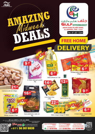 UAE - Ras al Khaimah Gulf Hypermarket LLC offers in D4D Online. Amazing Midweek Deals. . Till 30th January
