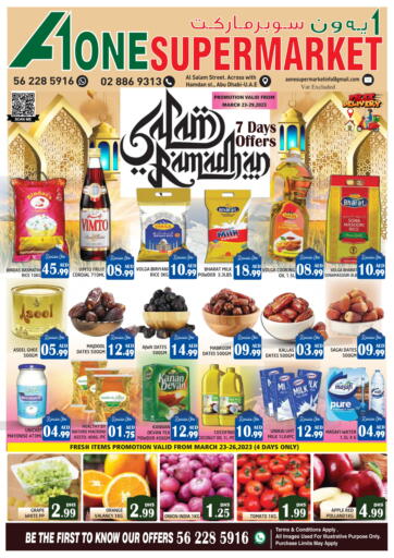 UAE - Abu Dhabi A One Supermarket L.L.C  offers in D4D Online. Ahlan Ramadan. . Till 29th March