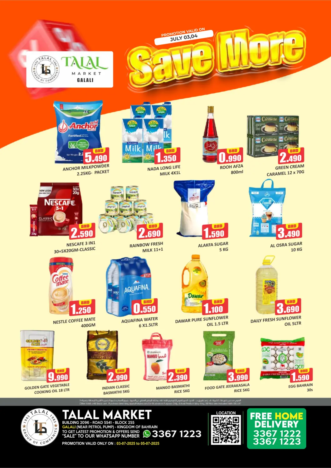 Bahrain Talal Markets offers in D4D Online. Save More @ Galali. . Till 4th July