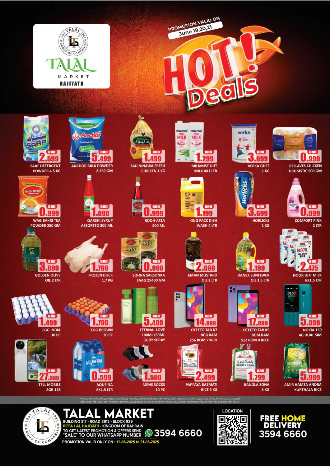 Bahrain Talal Markets offers in D4D Online. Hot Deals @Riffa-Hajiyath. . Till 21st June