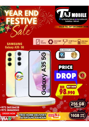 Bahrain Taj Mobiles offers in D4D Online. Year End Festive. . Till 24th December