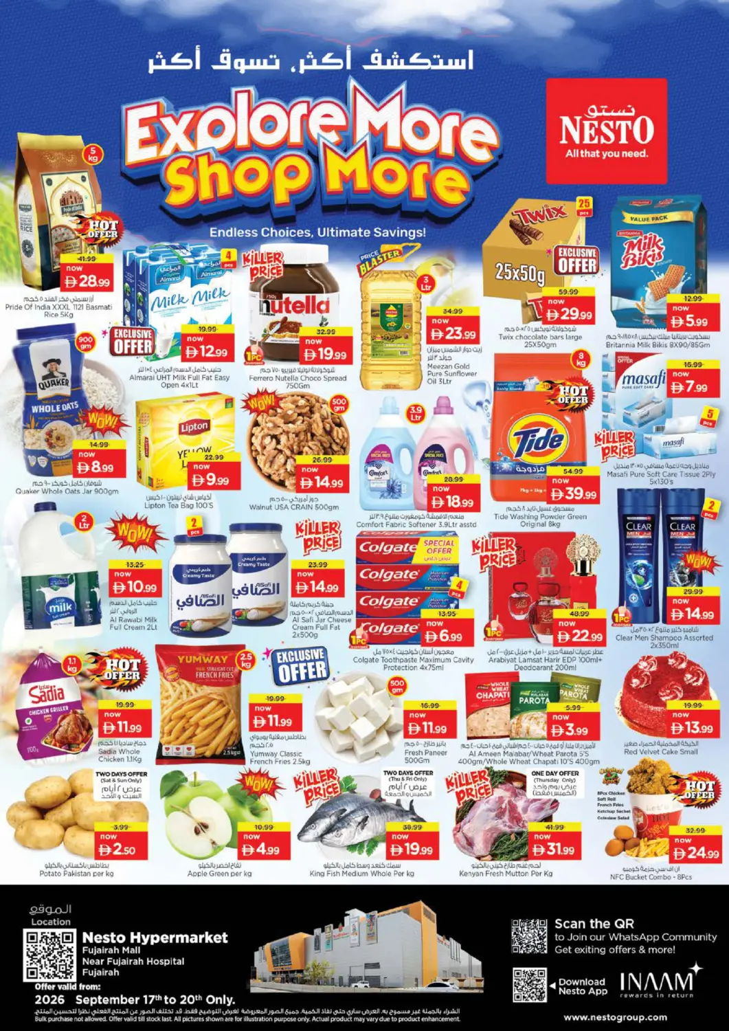 UAE - Fujairah Nesto Hypermarket offers in D4D Online. Fujairah Mall- Fujairah. . Till 20th September
