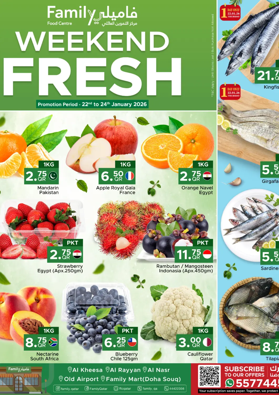 Qatar - Al Khor Family Food Centre offers in D4D Online. Weekend Fresh. . Till 24th January