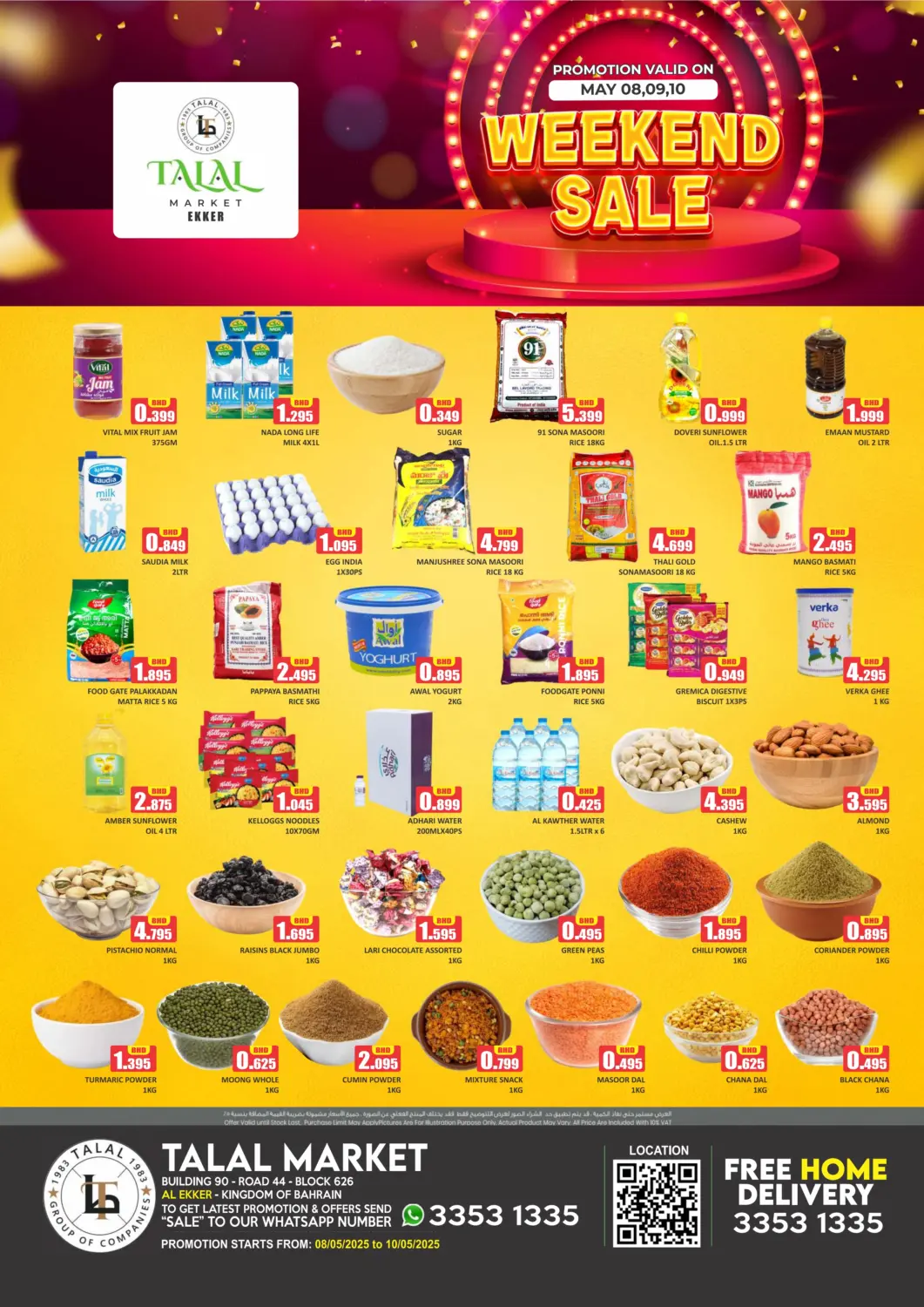 Bahrain Talal Markets offers in D4D Online. Weekend Sale @ Ekker. . Till 10th May