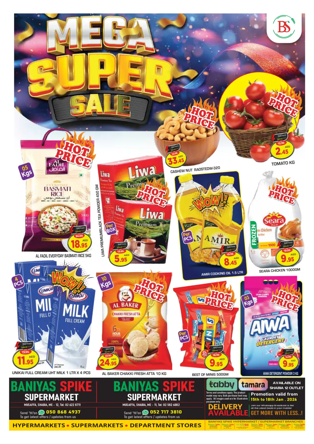 UAE - Abu Dhabi Baniyas Spike  offers in D4D Online. Shabiya ME 11, ME 12 - Abu Dhabi. . Till 18th January