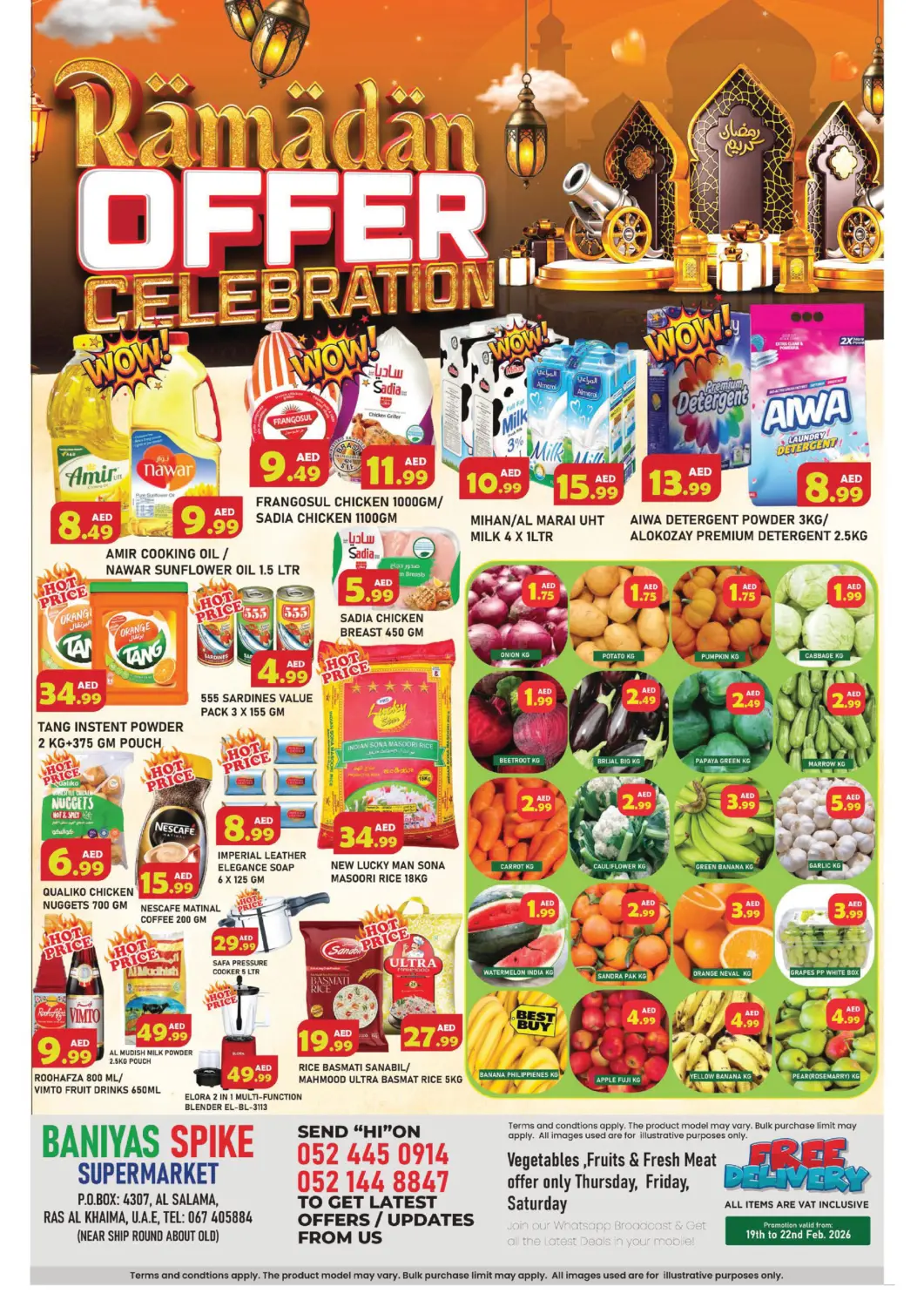 UAE - Abu Dhabi Baniyas Spike  offers in D4D Online. Al Salama -Ras Al Khaima. . Till 22nd February