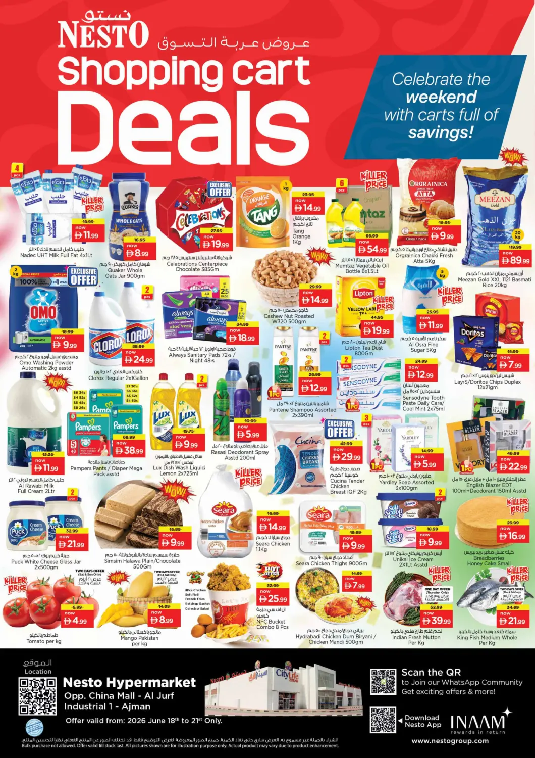 UAE - Sharjah / Ajman Nesto Hypermarket offers in D4D Online. Al Jurf Industrial Aria 1- Ajman. . Till 21st June