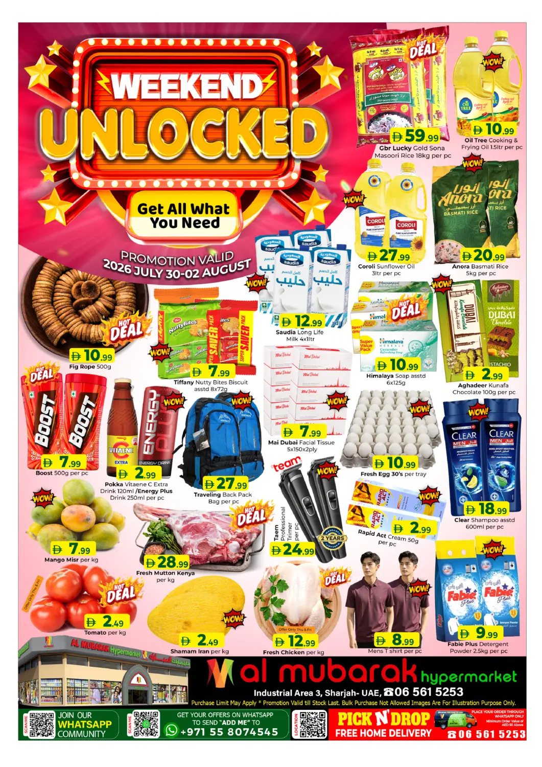 UAE - Sharjah / Ajman Souk Al Mubarak Hypermarket offers in D4D Online. Industrial Area 3 Sharjah. . Till 2nd August